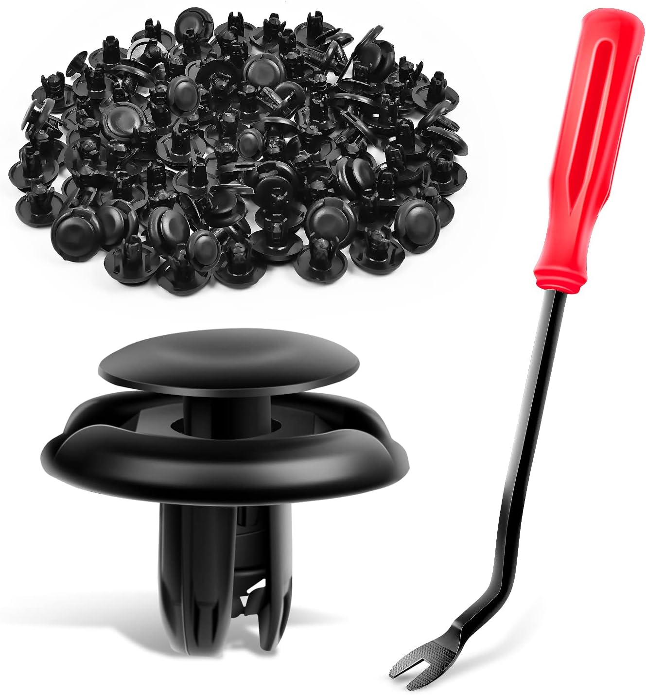 GOOACC 101Pcs Engine under Cover Push-Type Retainer for Lexus &Toyota Clips 90467-07201 Front Bumper Nut Grommet Avalon & Camry 90189-06193 Liner Screw Bolt 90159-60477 with Fastener Remover