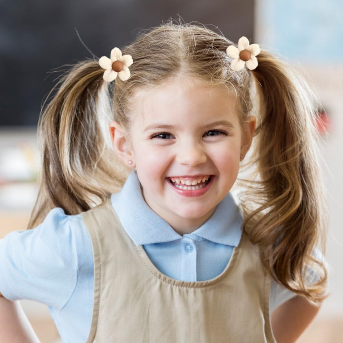 JYNXOR Pack of 20 Cute Baby Hair Bobbles, Colourful, Elastic Hair Band, Girls, Flower Hair Accessories, Braid Elastics, Hair Bands, Ponytail Hair Accessories, for Small Children image number 1