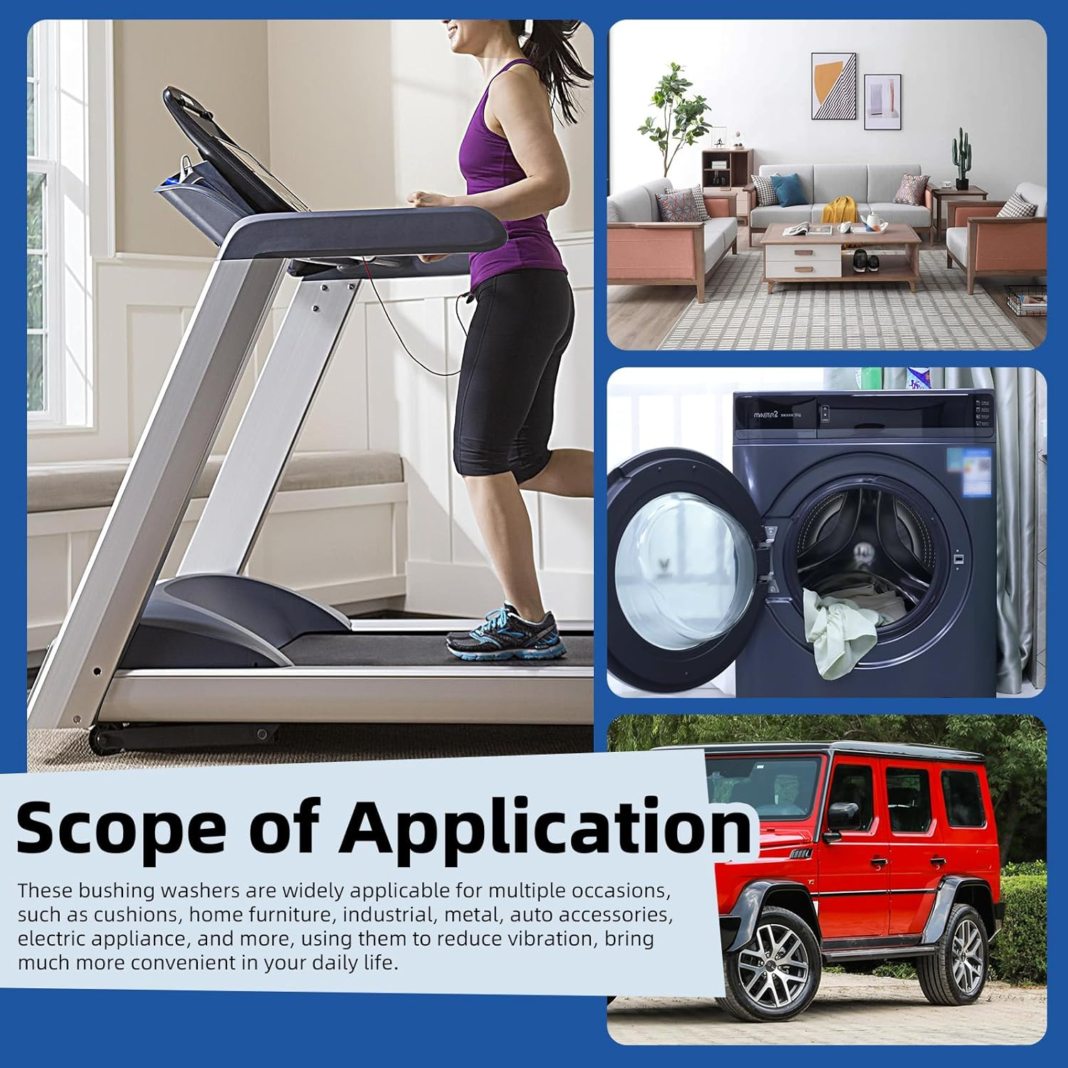 Glarks 40Pcs 8 Sizes round Rubber Spacer Assortment Kit, Multi Purpose Black round Neoprene Washers anti Vibration Rubber Spacer Bushings for Electrical Repair and Home Car Accessories image number 3