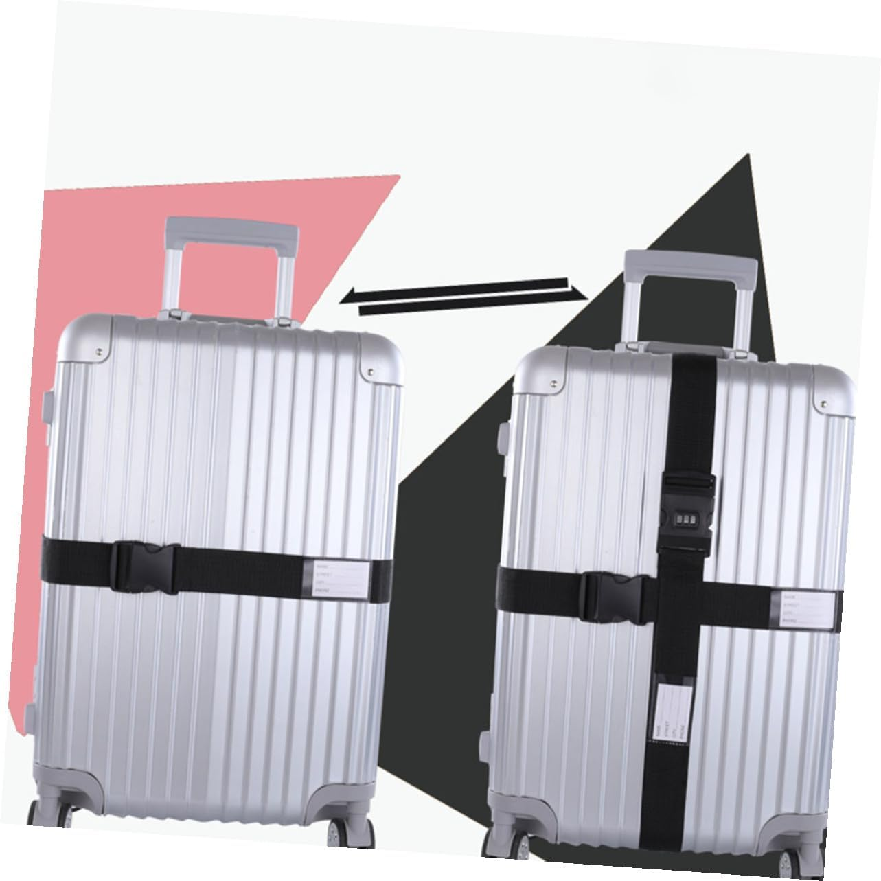 DIKACA 5Pcs Adjustable Luggage Straps with Buckle Travel Packing Suitcase Belt for Securing Bags Lightweight Tie down Straps for Backpacks Tents and Outdoor Use image number 4