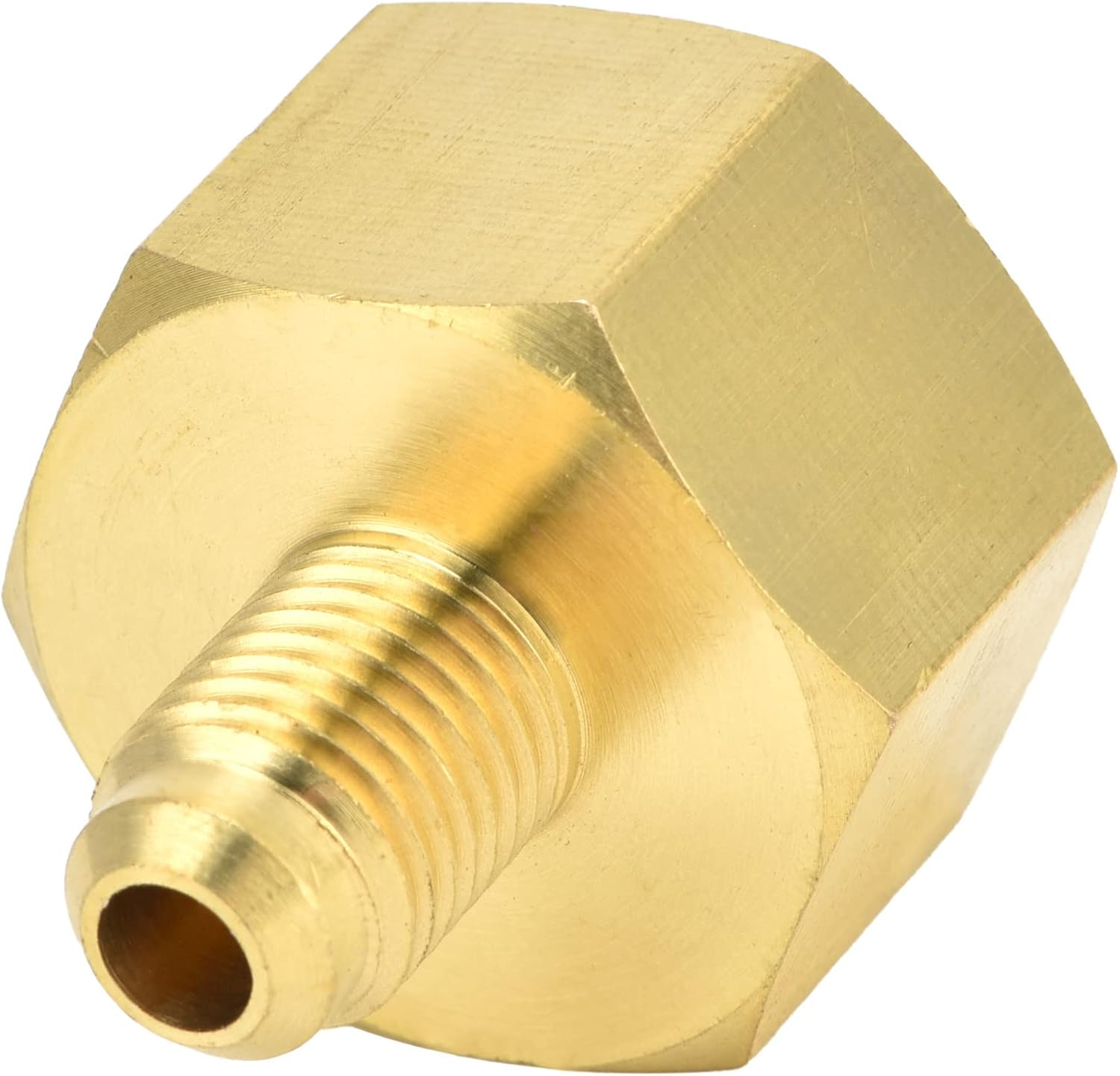 Adaptor Converter Connector, W21 to 1/4 Brass Refrigerant Tank Adapter for R32 R134A Valve Core Air Conditioning Line Repair Tools image number 5