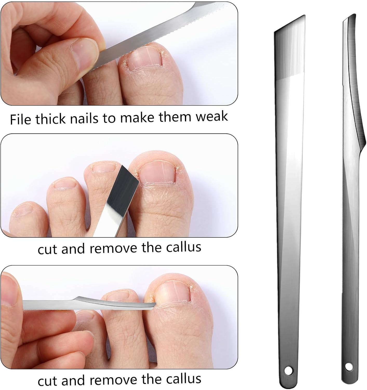 7 Pack Ingrown Toenail Removal Kit, Stainless Steel Ingrown Toenail Treatment Tool, Professional Ingrown Toenail File and Ingrown Toenail Lifters, Nail Pedicure Tool Kit under Nail Cleaner Tools image number 5