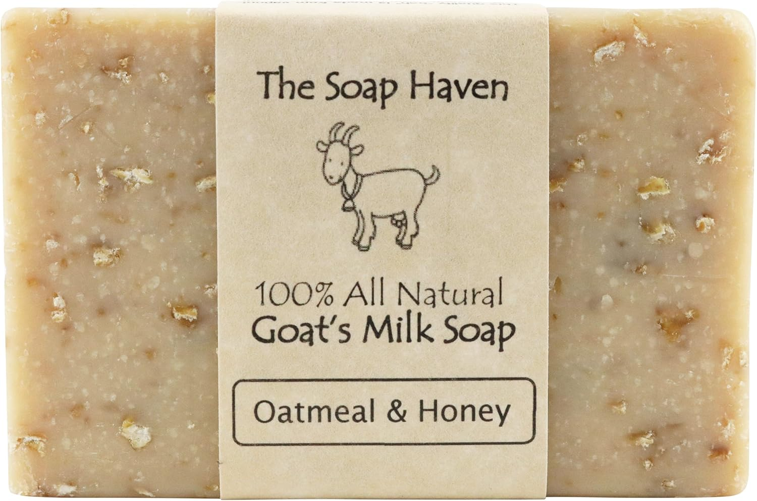Oatmeal Soap - 4 Oatmeal & Honey Goat Milk Soap Bars. All Natural, Unscented Soap, SLS Free, NO Parabens, Handmade in USA.