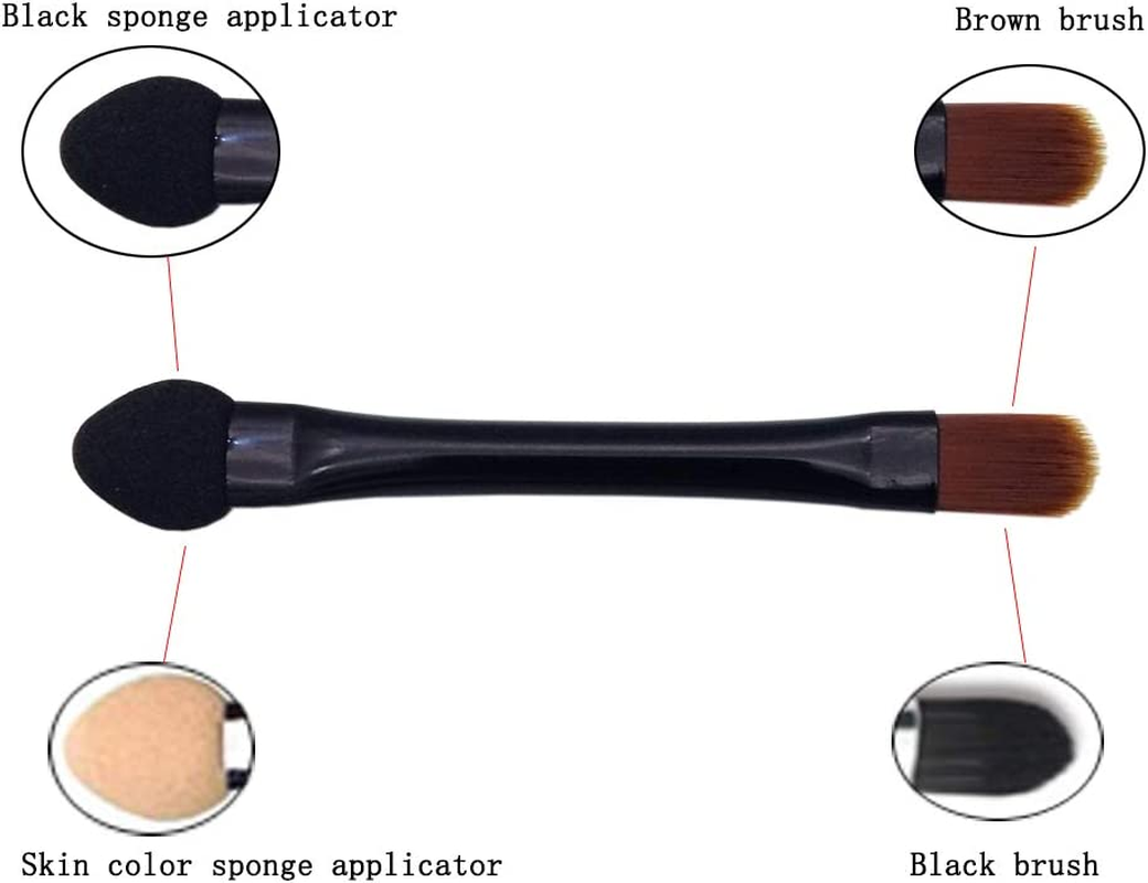 V&ocirc;saidi Eyeshadow Brushes 10Pcs Makeup Set - Dual Sides Sponge Applicator, Travel Brush, Concealer Brush image number 4