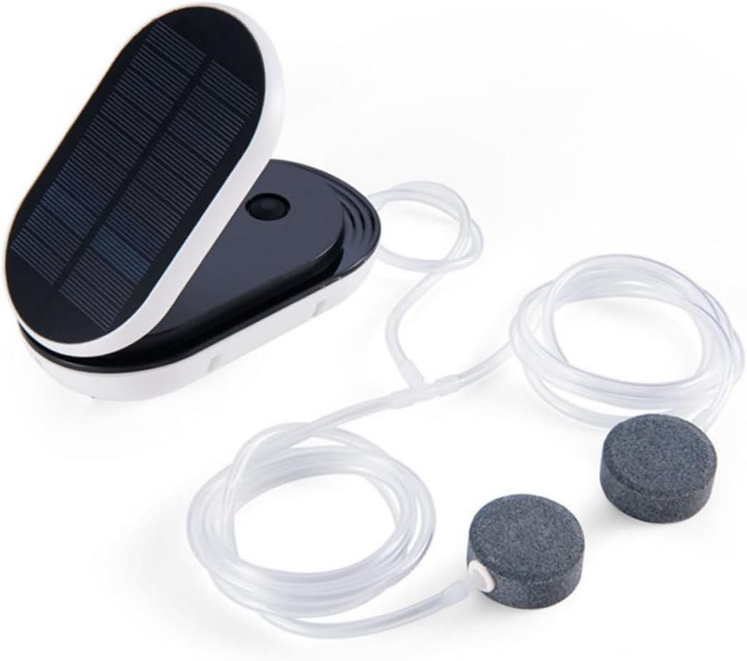 Milisten Solar Oxygen Aerator Pump with Pure Copper Core Portable Solar Powered Pool and Pump for Fish Tanks and Hydroponic Plants High Safety Lithium Battery with Overcharge Protection image number 1