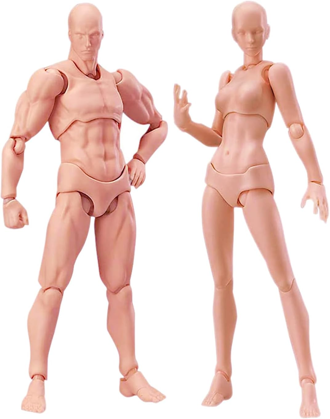 Artists Manikin Blockhead Jointed Mannequin Drawing Figures,Small Figure Model for Sketching, Painting, Drawing, Artist Male+Female Set