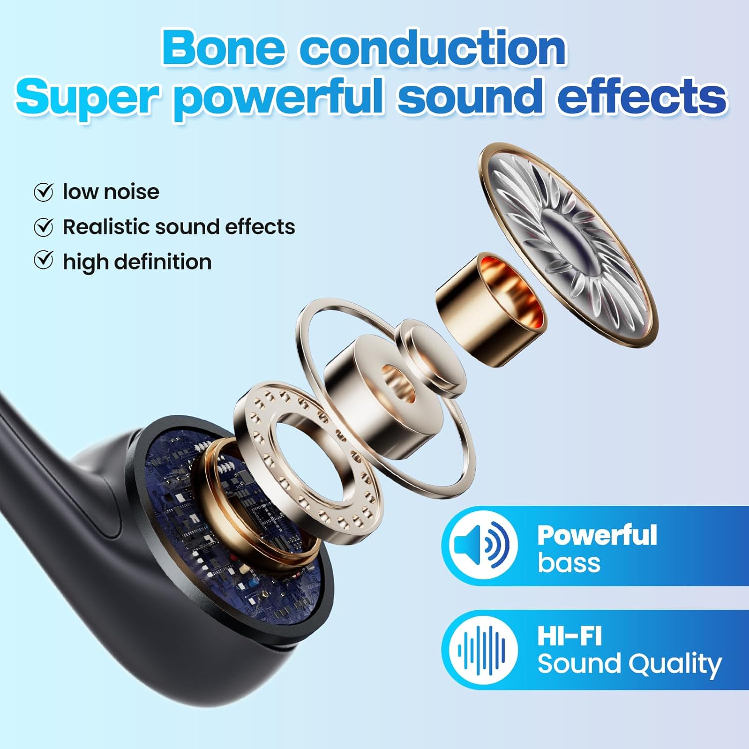 Swimming Headphones-Bone Conduction Headphones, Ipx8 Waterproof Built-In Mp3 Player 32G Memory, Underwater Swimming Headphone, Wireless Open Earphones Bluetooth 5.4, for Swimming,Running, Cycling image number 5