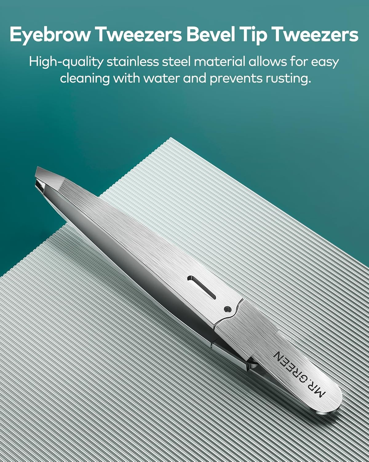 Mr.Green Tweezers for Women Facial Hair, Professional Precision Eyebrow Tweezer for Women and Men, Premium Stainless Steel Slanted Hair Removal Pince a Epiler image number 2