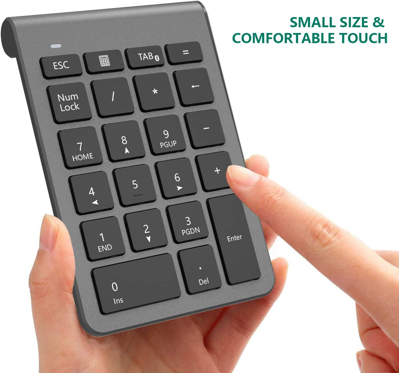 Rytaki Bluetooth Numeric Keypad for Laptops, Portable Wireless Bluetooth 22 Keys Numeric Keypad with Multiple Shortcuts for Laptop, PC, Desktop, Surface Pro, Notebook, Etc. image number 4