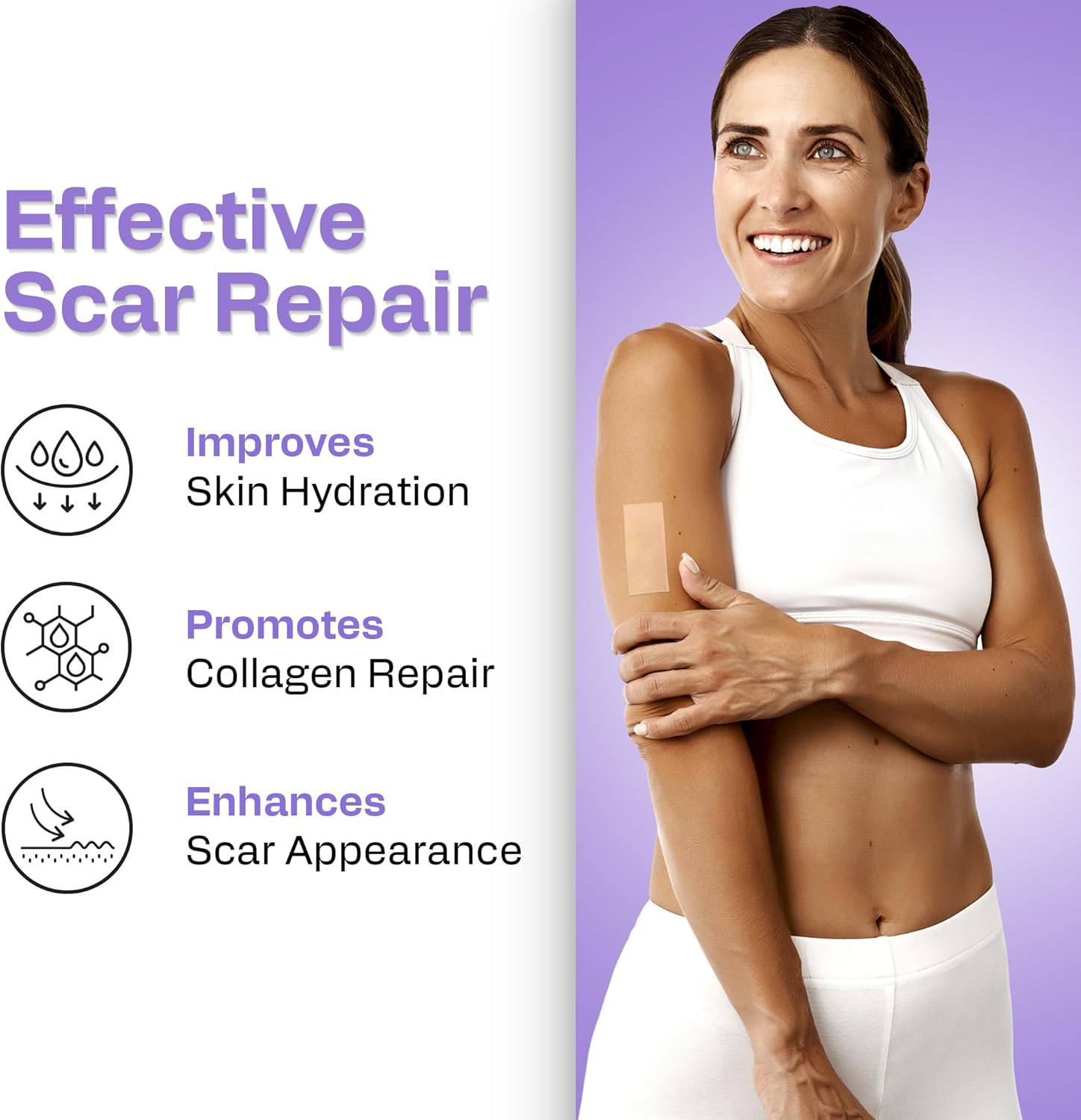 AWD Medical 100% Soft Silicone Gel Tape (1.6" X 60") Highly Comfortable Painless 6-8 Month Supply Acne Scar Treatment C Section Keloid Surgery Premium Hospital Medical Grade (4.1Cm X 150Cm ) image number 1