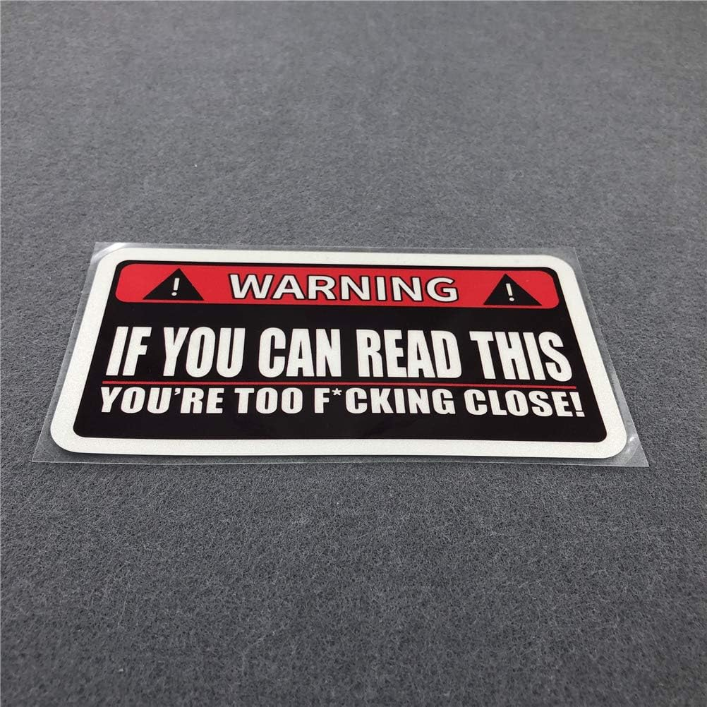Horayten 2X Car Styling Vinyl Decal Warning If You Can Read This Too Close Safety Drive Keep Distance Auto Window Tail Sticker 140X75Mm image number 2