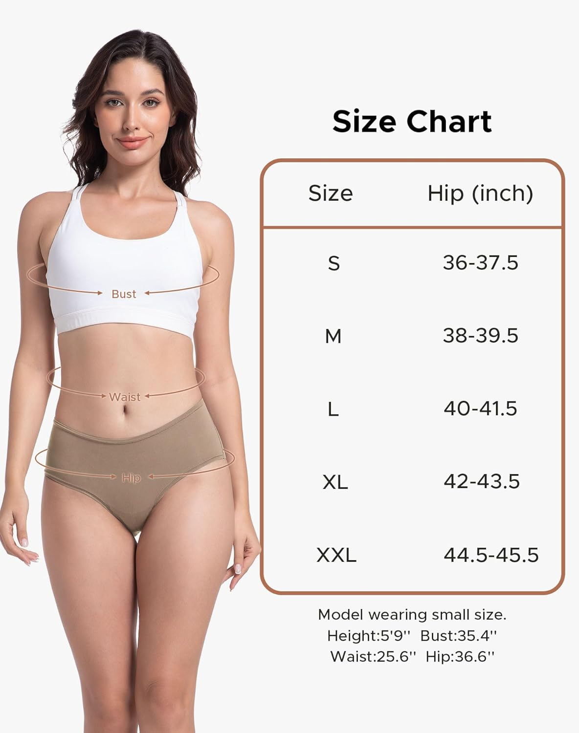 OEIOEI Women&rsquo;S Underwear Stretchy Full Coverage Ladies Panties Breathable Undies 4-Pack image number 4