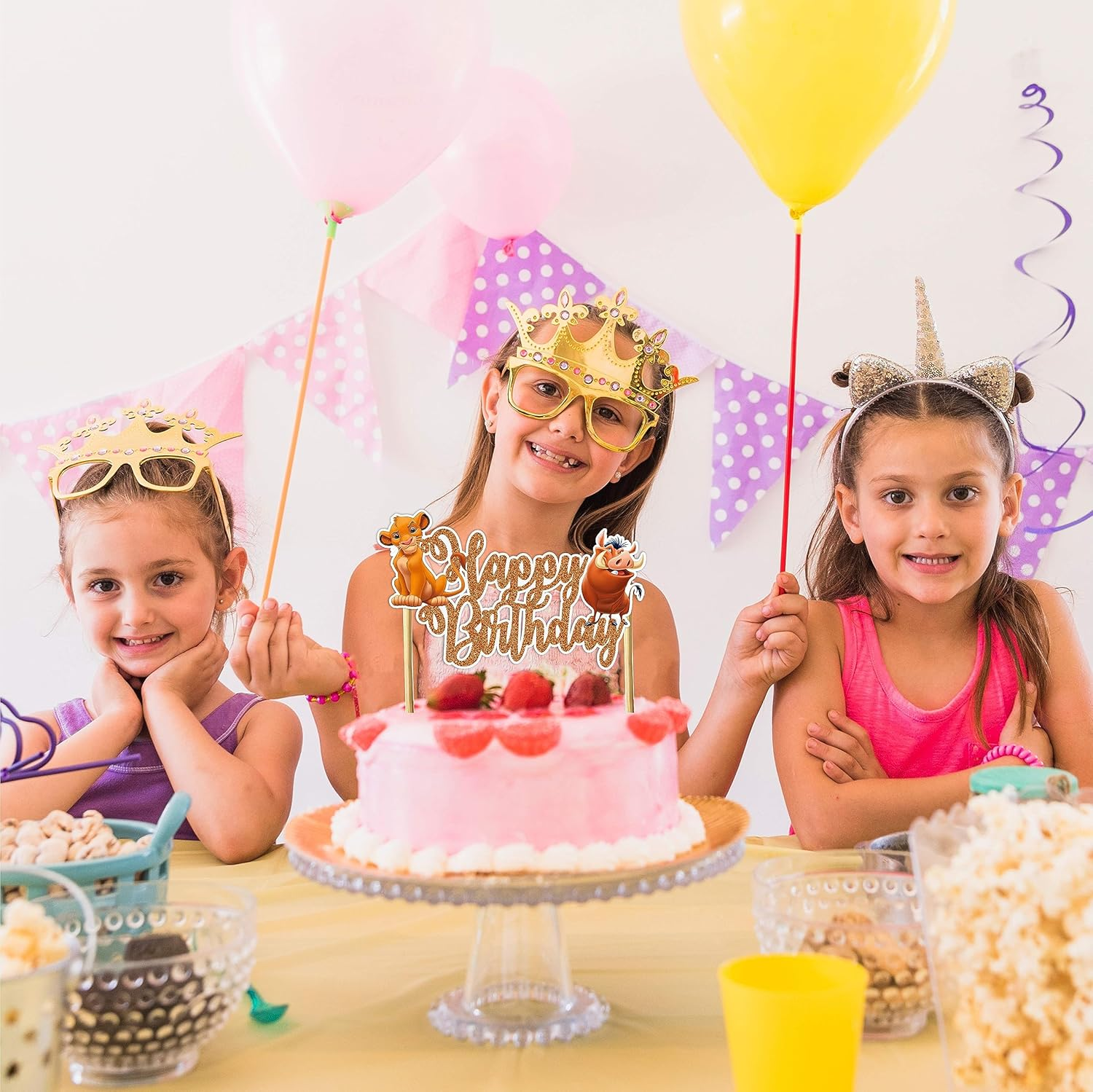 The Lion Kng Happy Birthday Cake Topper | Jungle Safari-Inspired Cake Decoration for Kids Parties, Animal Themes & Wild Celebrations image number 3