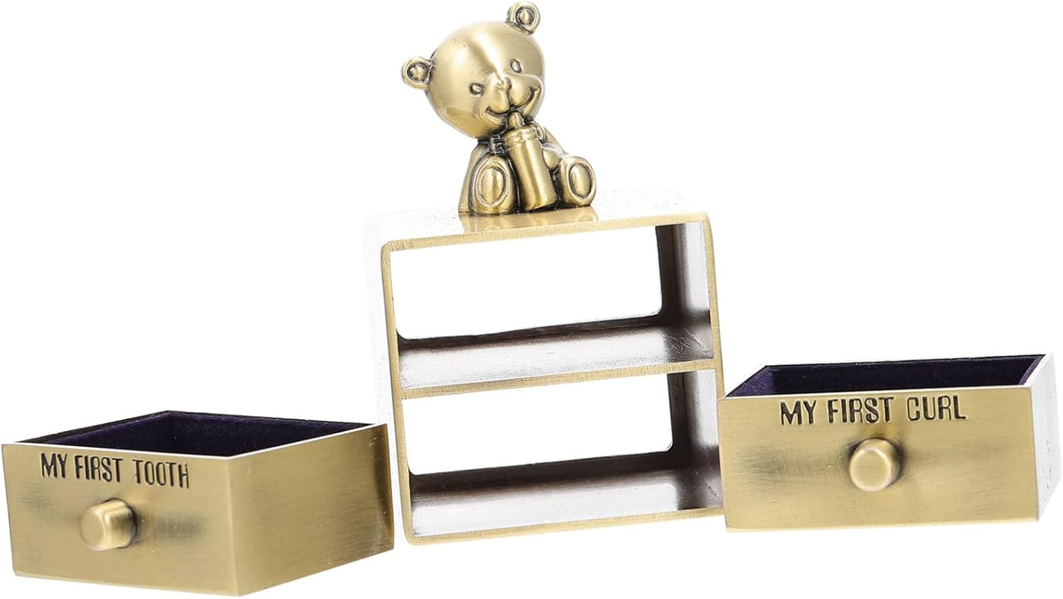 Baby Tooth Storage Box Boys and Girls Teeth Keepsake Drawer Case for Baby Memory Collection image number 4