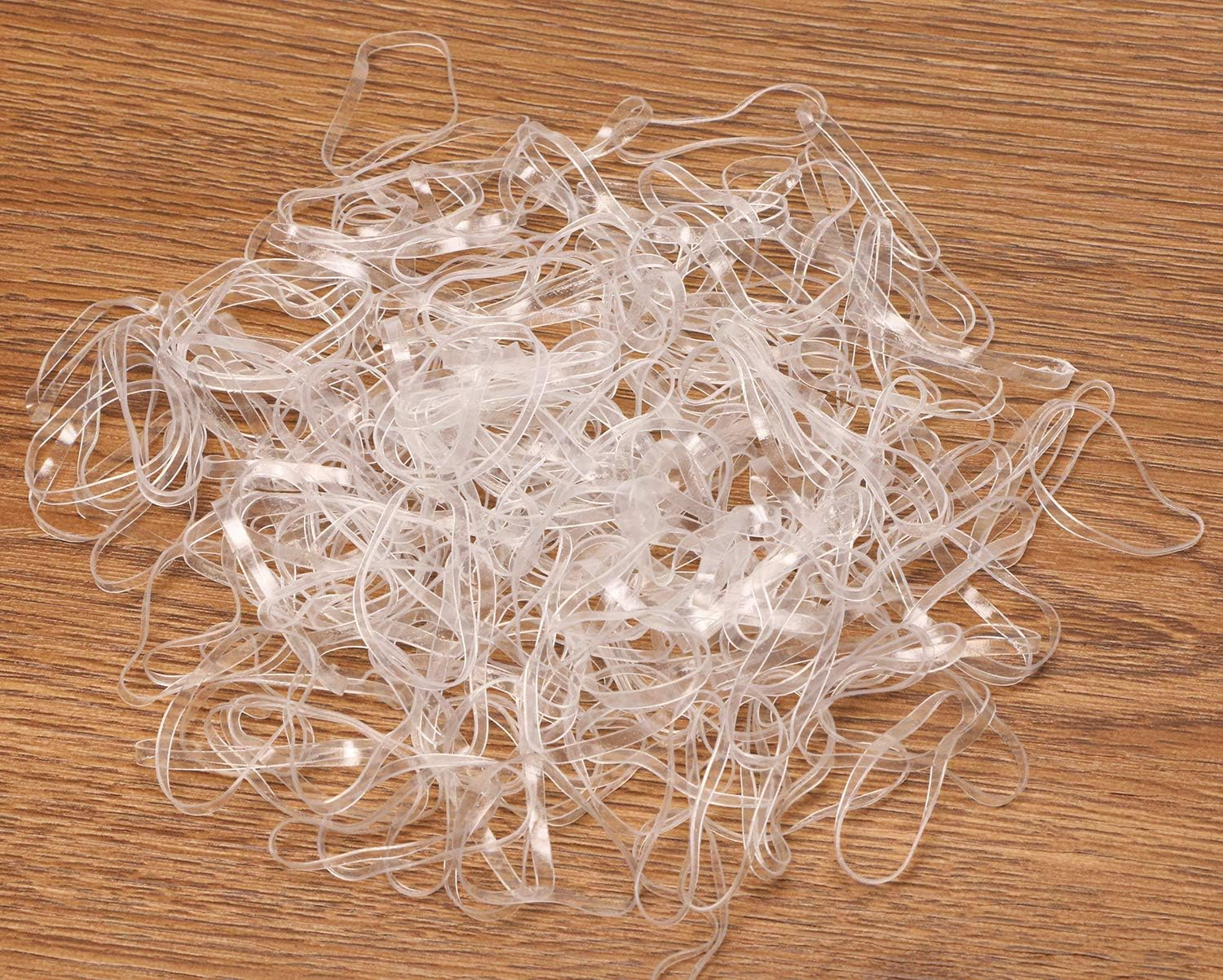 Shapenty Clear Elastic Hair Ties Rubber Braiding Bands Holder for Wedding Hairstyle and Toddlers Kids Baby Girls Ponytail, 200PCS image number 4