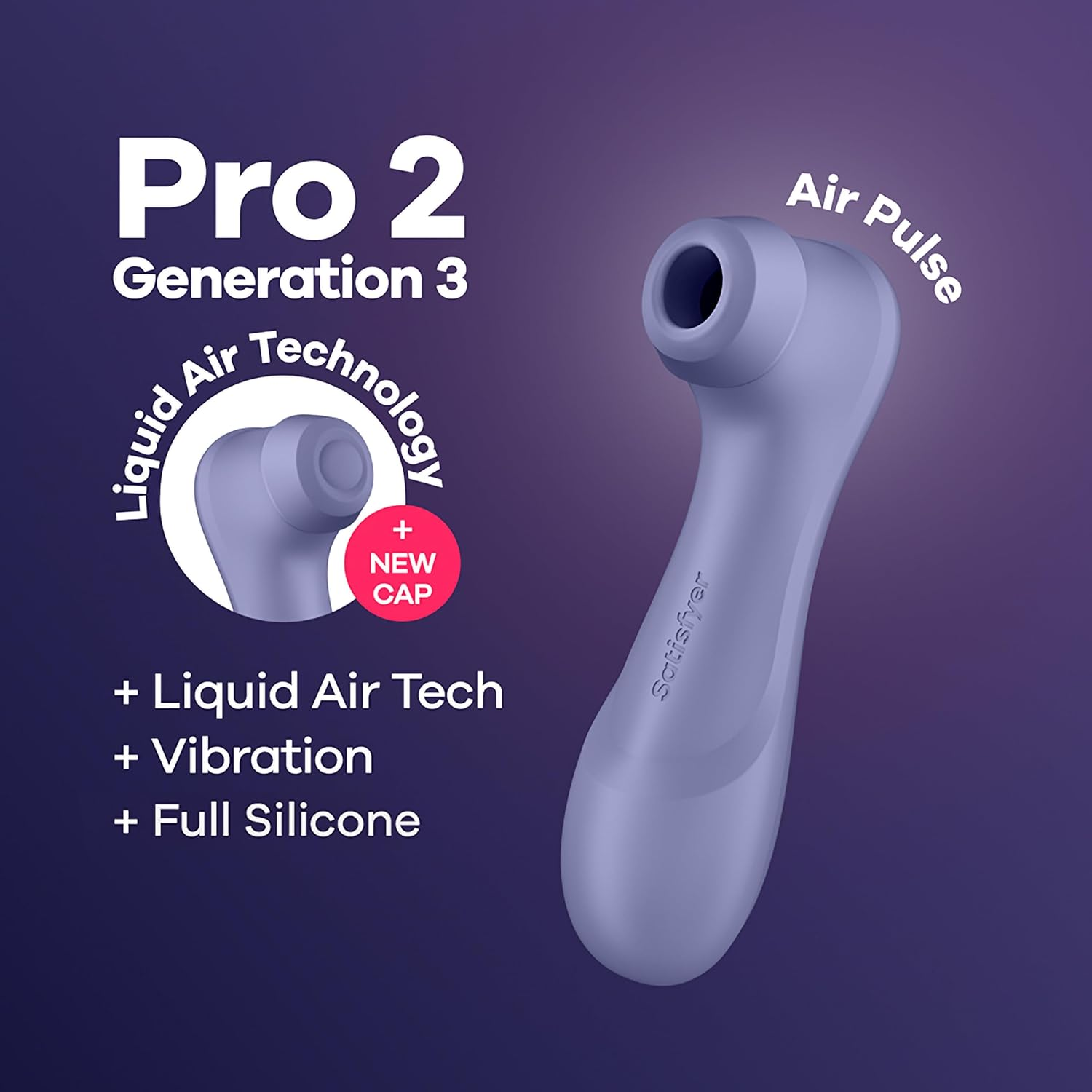 Satisfyer Pro 2 Generation 3 with Liquid Air - Lilac image number 4