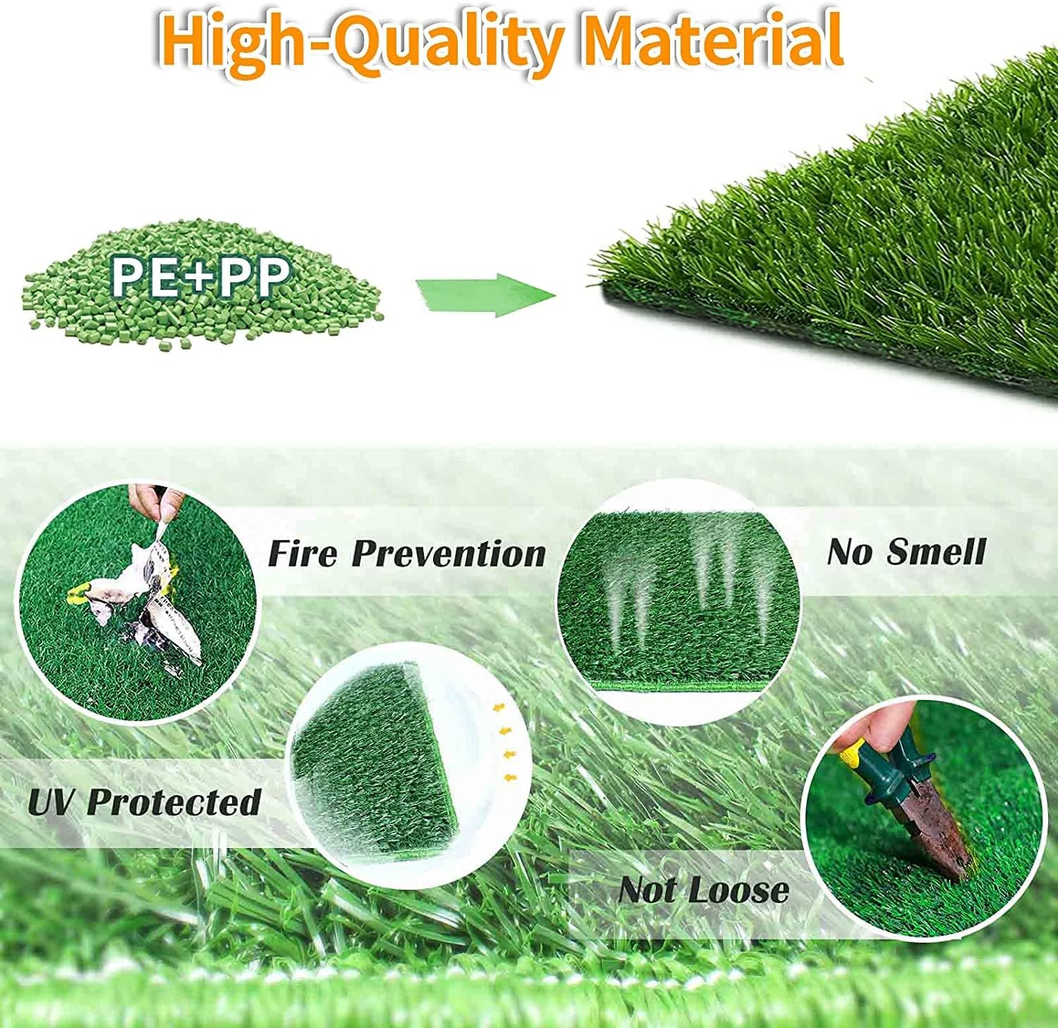 68 X 42.5Cm Dog Toilet Puppy Pee Training Pad, Dog Grass Pad with Tray for Puppy Training, with 2 Packs Replacement Grass Pee Pad, Dog Indoor Potty Systems for Outdoor or Apartment image number 3