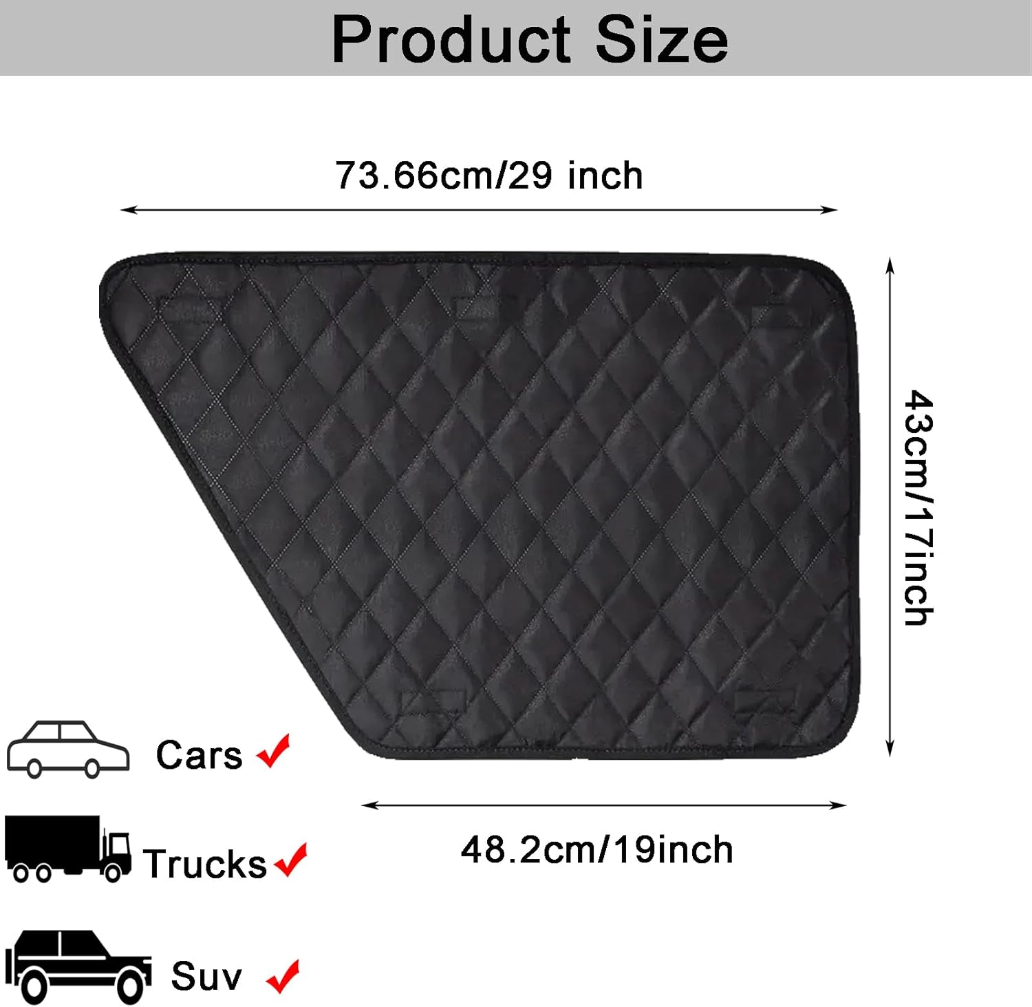 Car Door Protector,2 Pack 29&lsquo;&rsquo;&times;17'' Doors Protector from Dog Scratching,Repels Water,Dirt,Scratching Screen Door Protector for Dogs,Suitable for Camping and Traveling image number 6