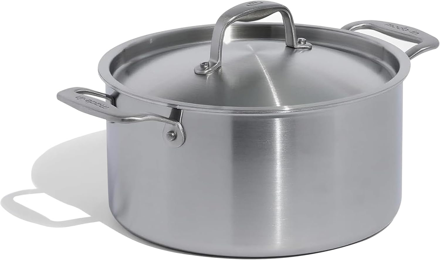 Made in Cookware - 6 Quart Stainless Steel Stock Pot with Lid - 5 Ply Stainless Clad - Professional Cookware - Made in Italy - Induction Compatible
