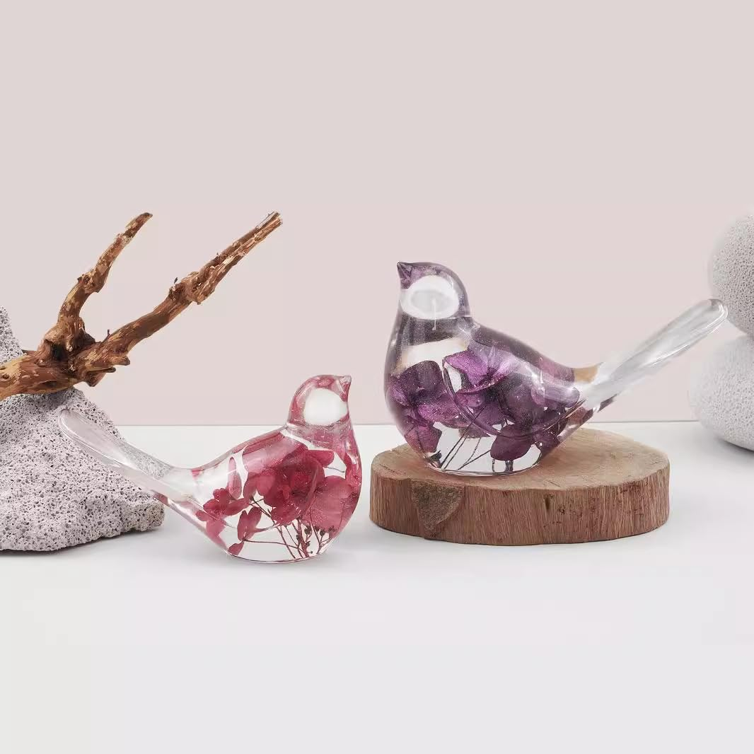 3D Bird Silicone Resin Casting Molds, 2 Pieces, White, for DIY Crafts and Desktop Decor ﻿ image number 3