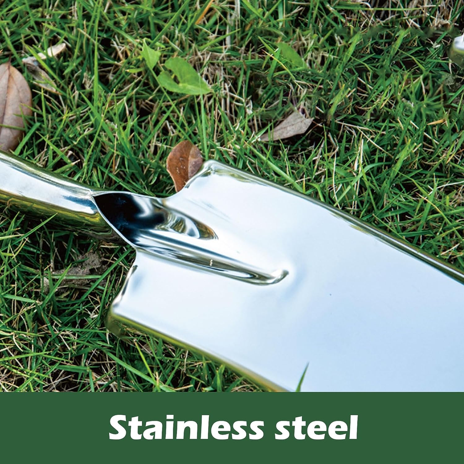 Garden Shovel, Garden Trowels Hand Tool, Stainless Steel Garden Trowel, Bend-Proof Small Shovels for Digging, Spade Shovel Garden Shovels for Planting, Gardening Tools for Kids, Women (Square)