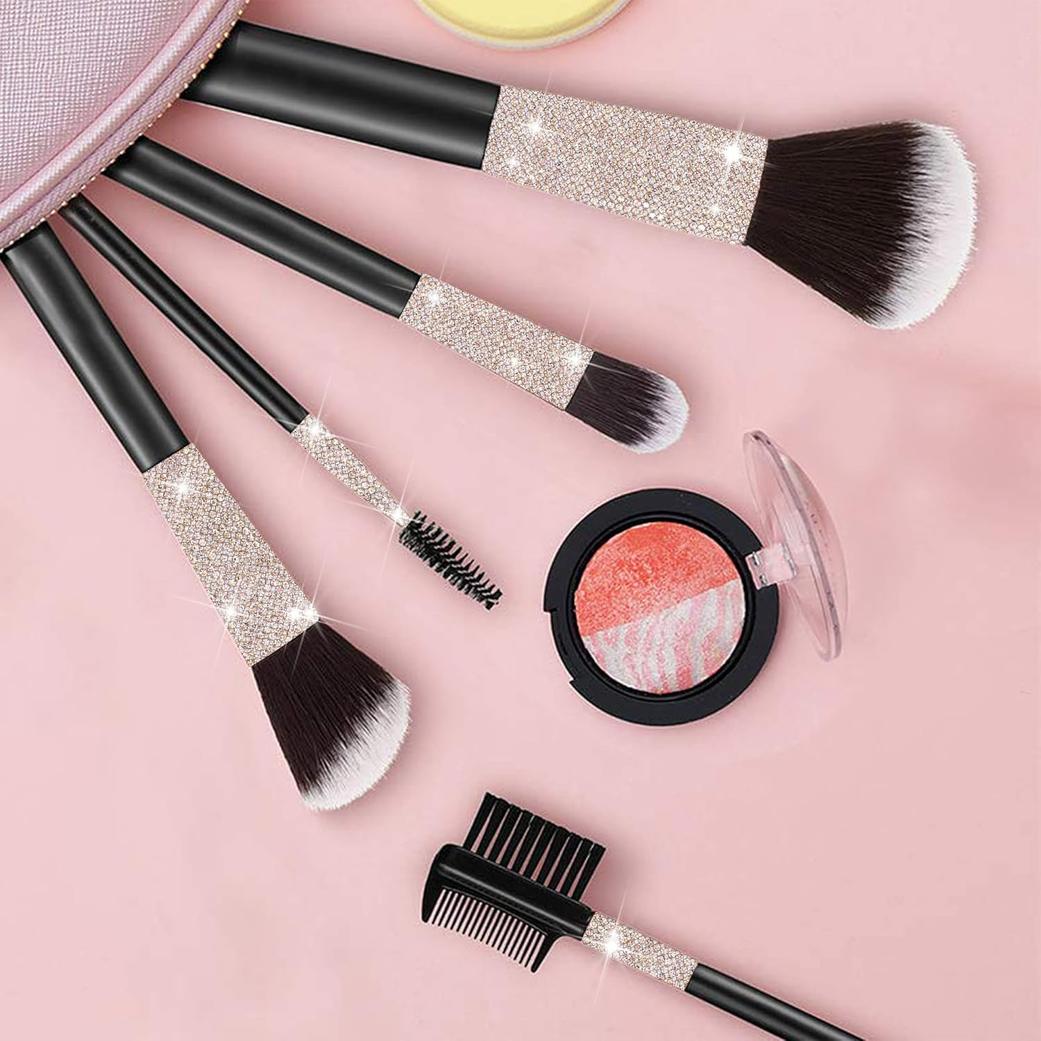 Self Adhesive Champagne Crystal Rhinestone Strips Diamond Ribbon Bling Gemstone Sticker Roll for Craft with 2 Mm Stones for DIY Arts, Wedding Party, Car Phone Decoration image number 3