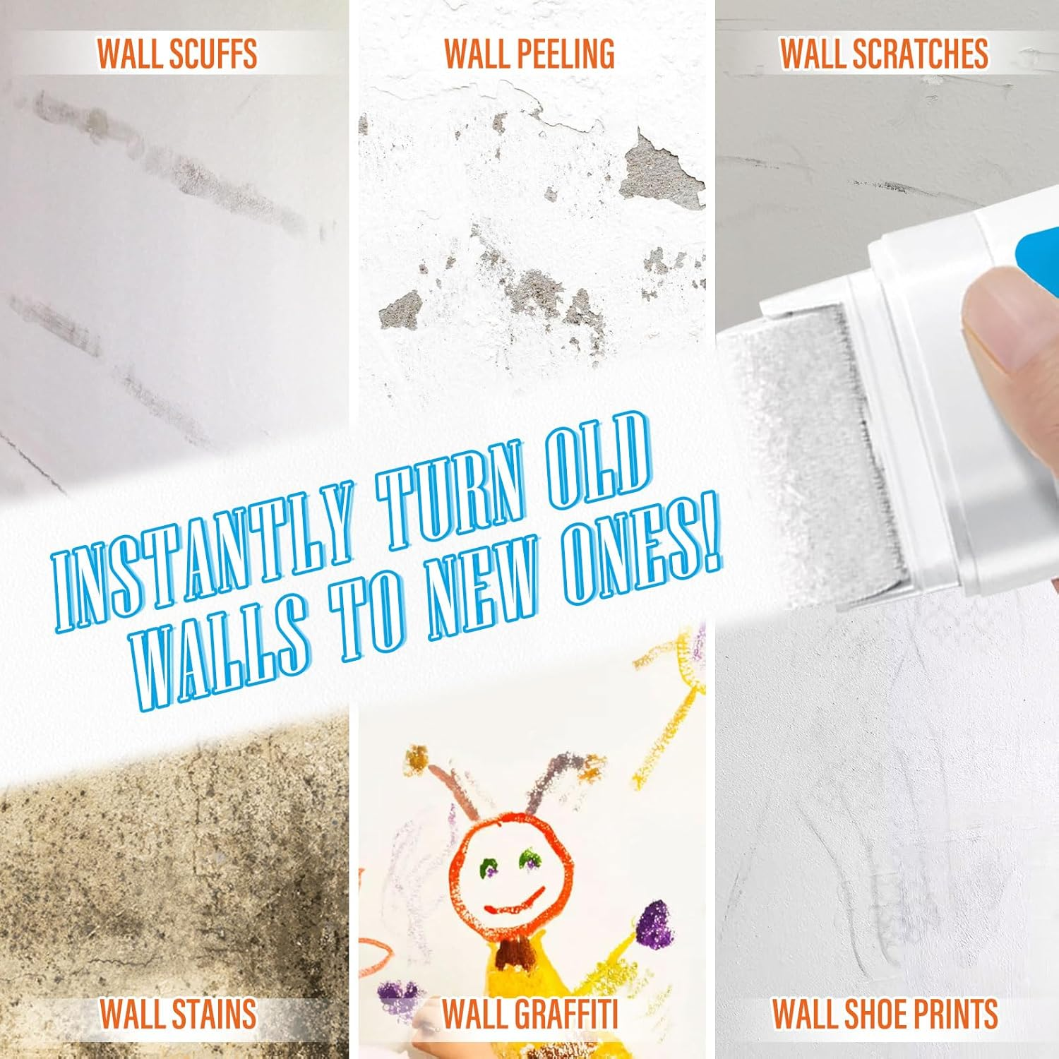 White Paint for Wall, Fast-Drying Wall Paint Touch up for Interior & Exterior Wall, Water Based & Low Odor Kit with Roller Brush, for Ceiling, Wood, Metal, Low VOC, 3.5Oz image number 6