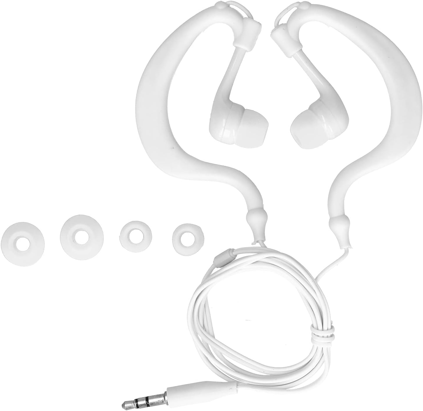 Sorandy Swimming Headphones 3.5 Mm Wired IP68 Waterproof Sports Headphones with Replacement Earplugs, White image number 5