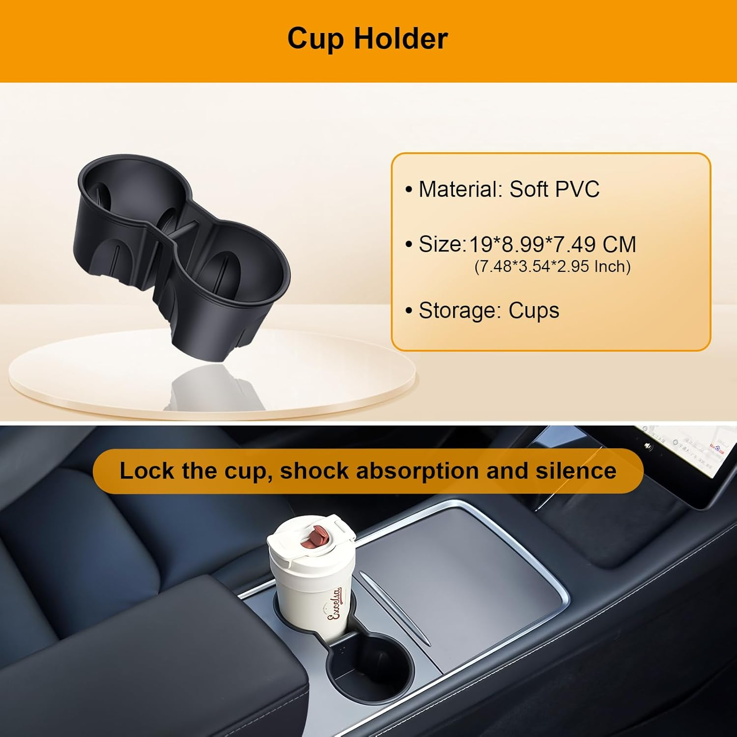 Center Console Organizer Tray 5PCS for Tesla Model Y Accessories 2024 2023 2022 2021 2020, Armrest Storage Tray and Hidden Storage Box, Cup Holder Insert, under Seat Storage Box image number 6