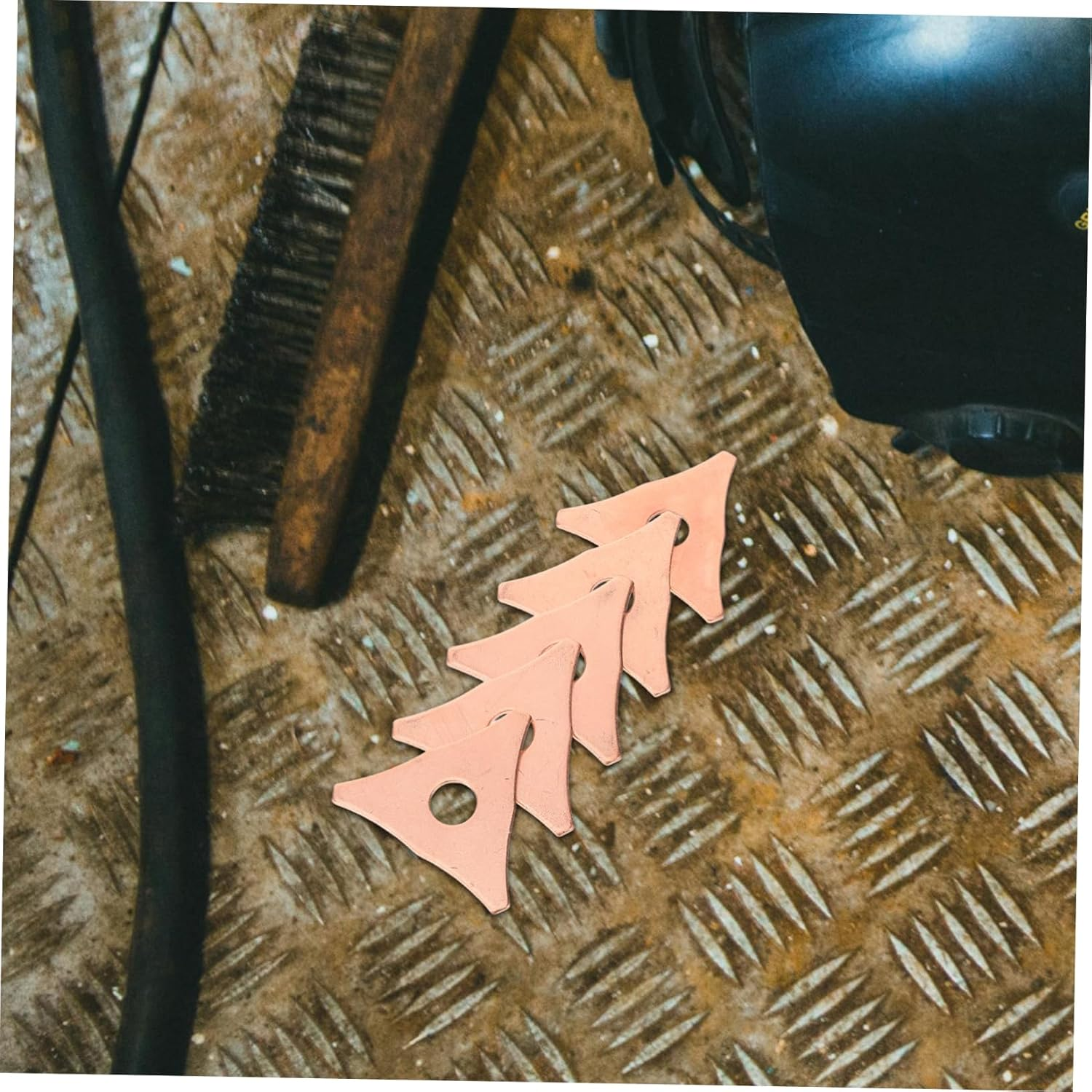 FELTECHELECTR Dent Pulling Ring Washer 100Pcs Triangle Spot Welder Pads for Car Dent Puller Welder Automotive Body Repair Tools Set image number 3