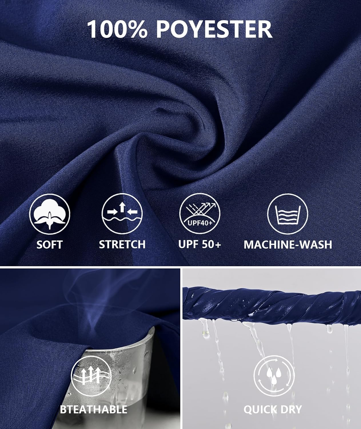 RBYEKP Mens Sport Shorts Breathable Running Fitness Gym Shorts for Men Tennis Basketball Quick Dry with Zip Pockets M Black Blue Grey