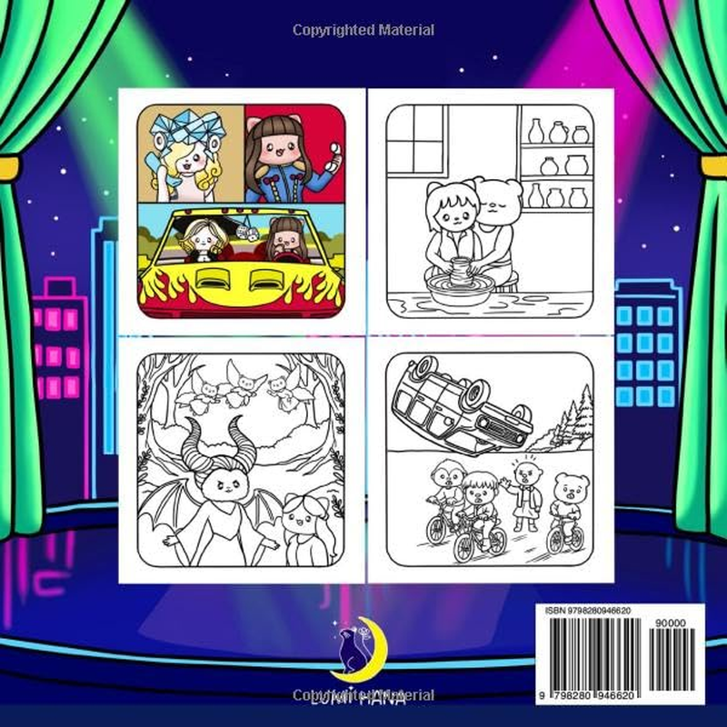 PAWS in HOLLYWOOD VOL 2 DELUXE EDITION: Cute and Cozy Coloring Book for Adults and Teens Featuring Adorable Animal Characters in Hollywood Parody Scenes for Relaxation