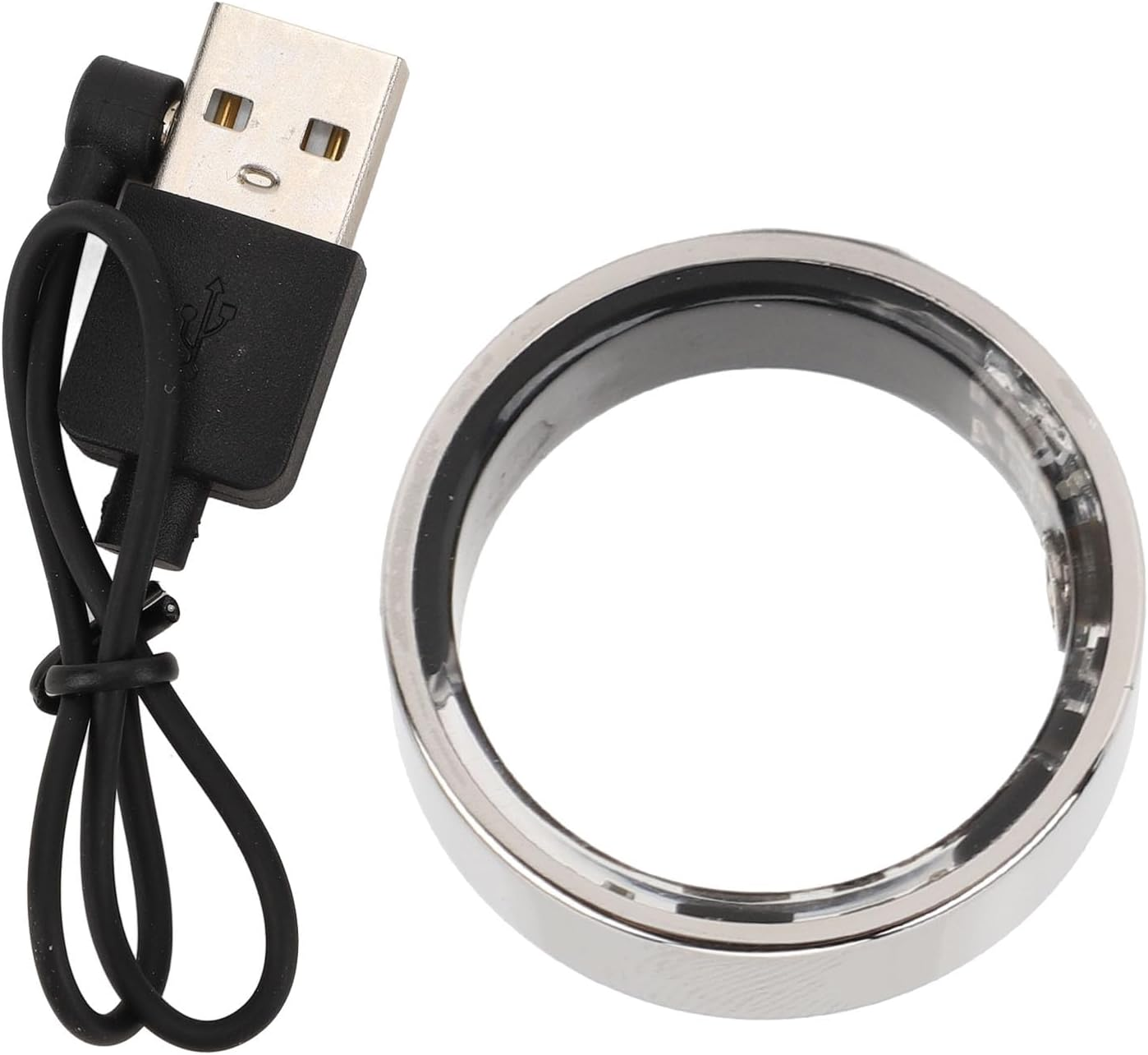 Smart Ring Health Tracker, Sports Multiple Sports Modes Rechargeable IP68 Waterproof Smart Ring with APP for Android and Ios (Silver #17) image number 6