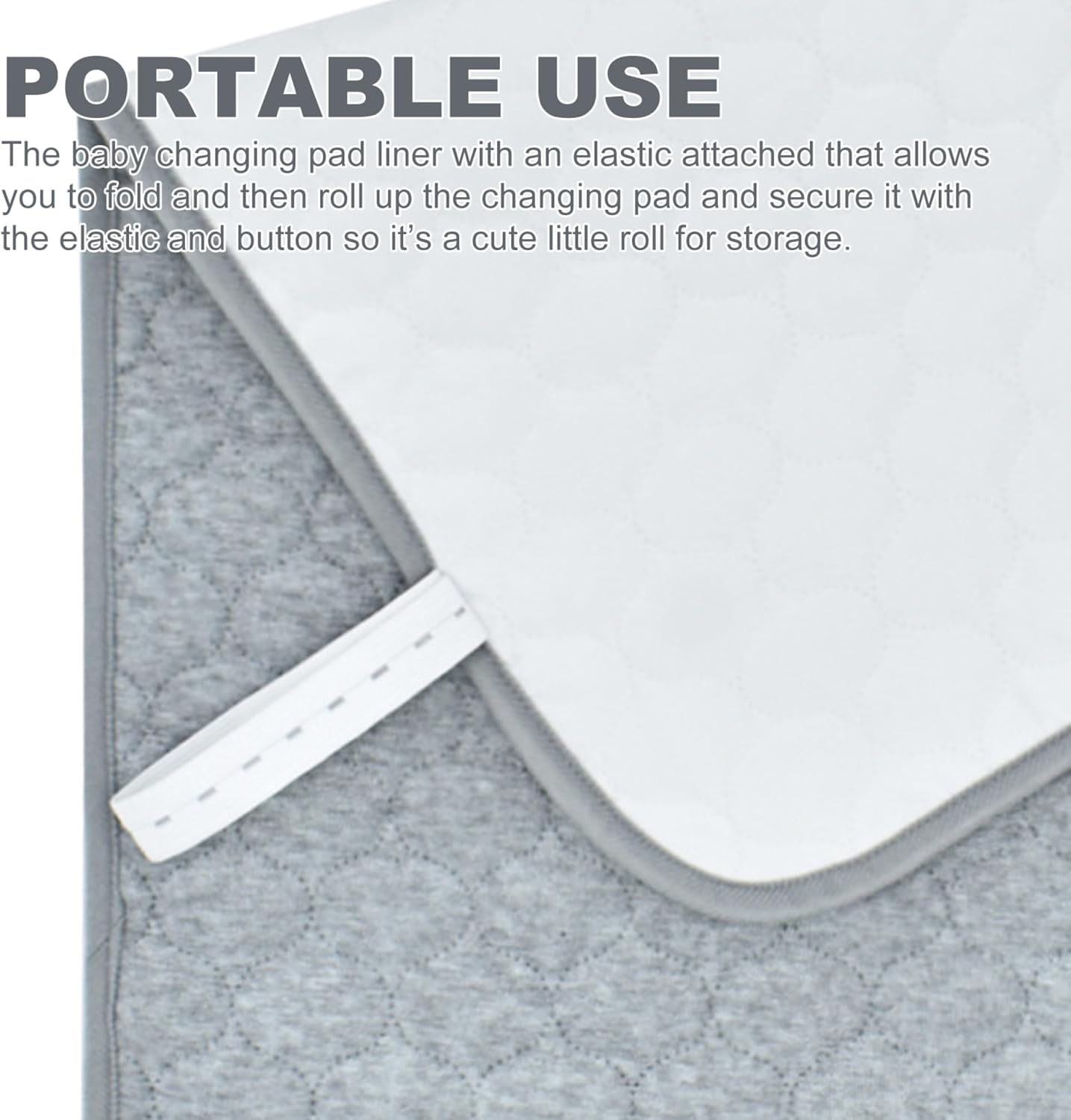 3PCS Portable Diaper Changing Pad 27X14 Inch Waterproof Changing Pad Liners, Washable Reusable Foldable Baby Mat Sheet for Home Travel