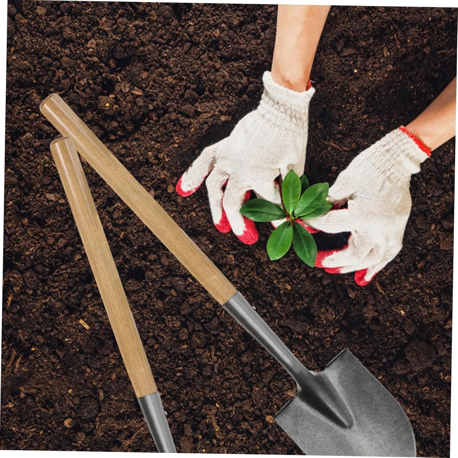 ROMISBABA Solid Wood Shovel Handle Thickened Farm Tool Replacement Wooden Handle for Agricultural Gardening Tools image number 2