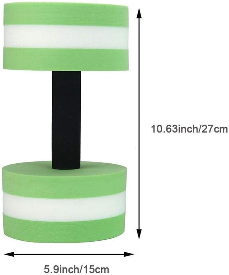 Aquatic Exercise Dumbbells 2PC Foam Dumbbells Aquatic Hand Bars for Pool Fitness, Dumbbell Weight Workouts, Pool Exercise Equipment,Resistance for Water Aerobics Fitness (Green) image number 5