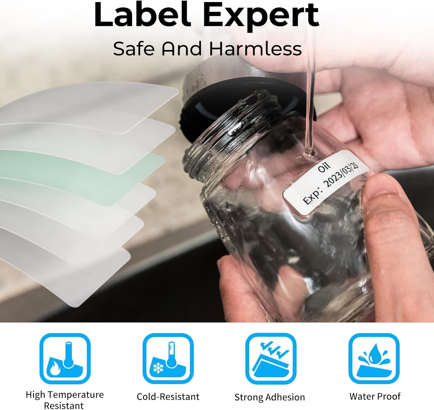 Phomemo D30 Labels - Nebula/Galaxy Series Adhesive Thermal Labels, 12Mm X 40Mm, 3 Rolls (160 Each),Phomemo D30 Maker Tape for Gift Wrapping, New Year and Various - Blue/Green image number 6