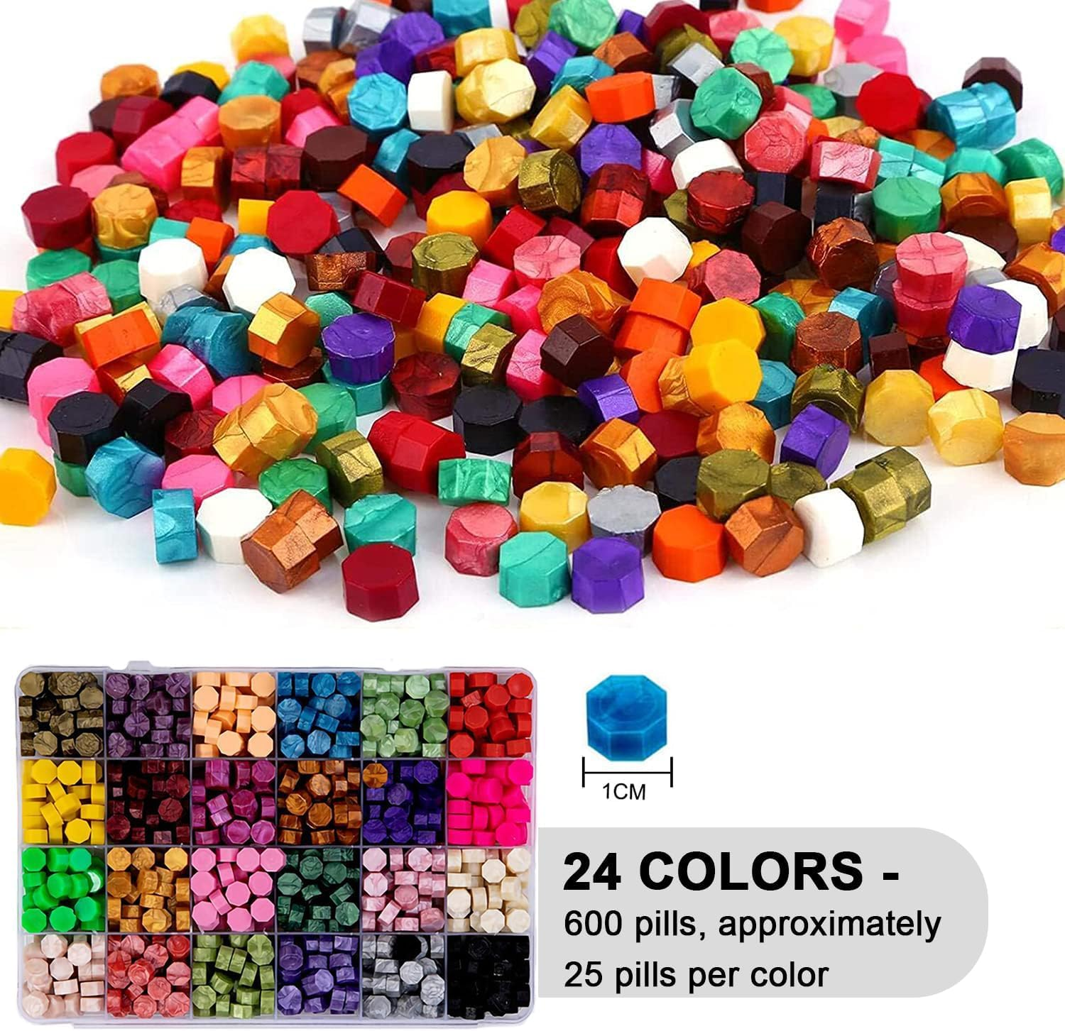 Wax Seal Stamp Kit, Wax Seal Stamp Kit, Sealing Wax Comes with Heater, Sealing Wax Warmer, Wax Seal Metallic Pen, Envelope, Candles, Wax Seal Stamp Kit for Gift and Craft (Multicolor) image number 1