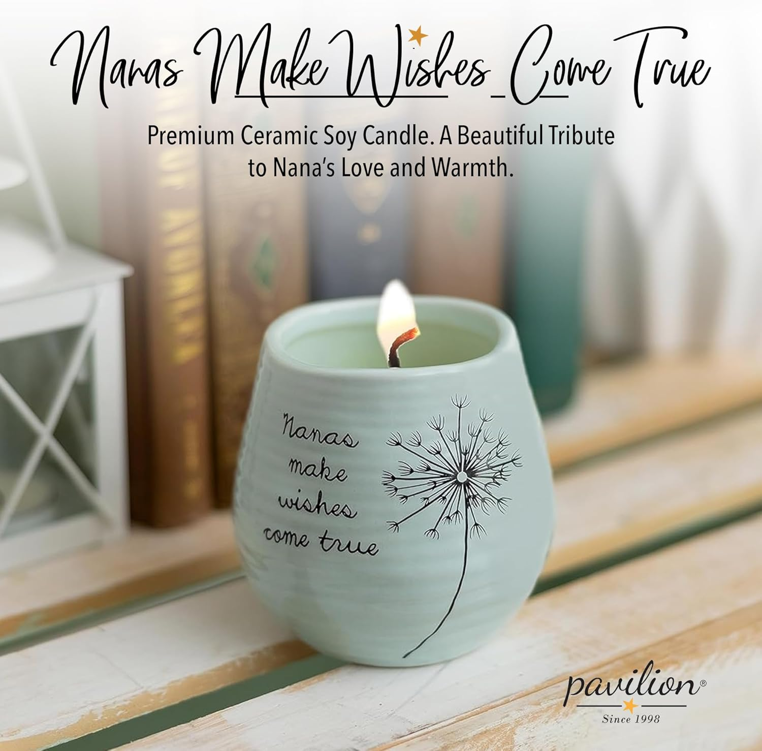 Dandelion Wishes 77148 Ceramic Candles Nanas Make Wishes Come True Ceramic Soy Candle image number 5