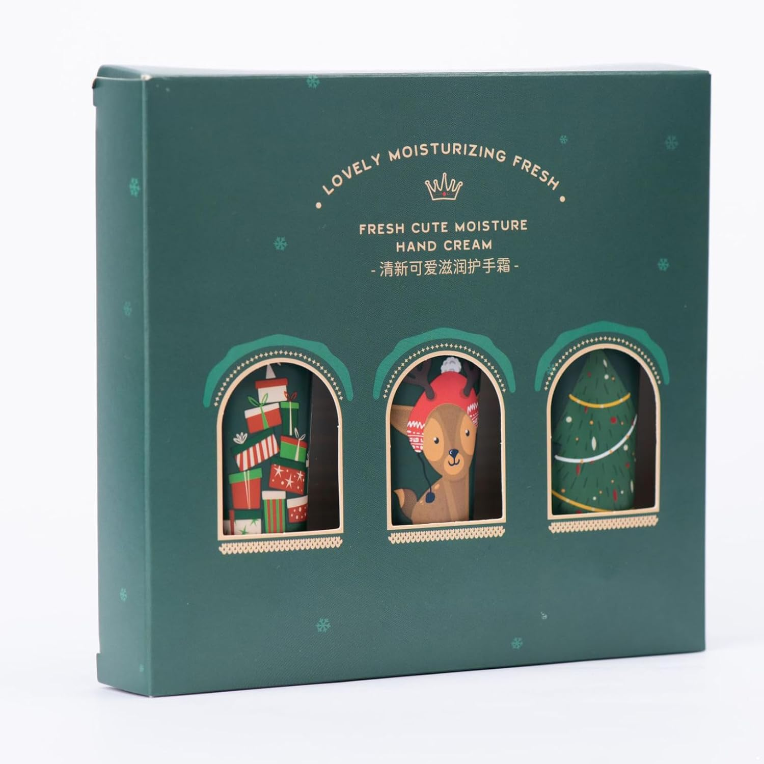 Yeahdor Festive Hand Lotion Set for Christmas Gifting Moisturizing Cream for Women Men and All Green One Size image number 2