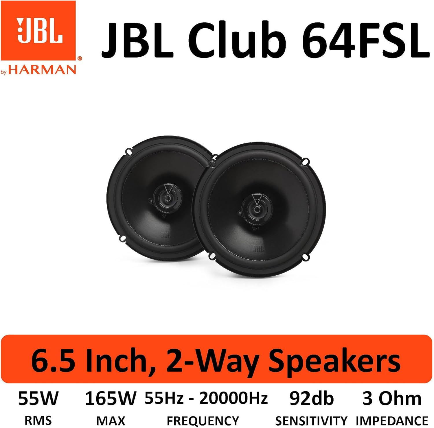 JBL Club Gen3 64FSL 6.5'' (16Cm) Speaker Set Coaxial Flat image number 5