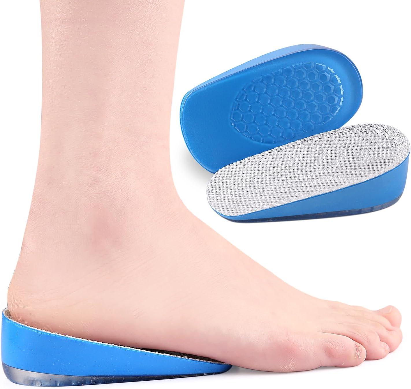 Height Increase Insoles, Heel Lift Pad, Gel Height Increase Insoles, Shock Absorption Heel Cushion Pads, Height Lift Shoes Inserts for Men & Women (Small (5-9), 0.6 Inch (2 Pairs) Black)