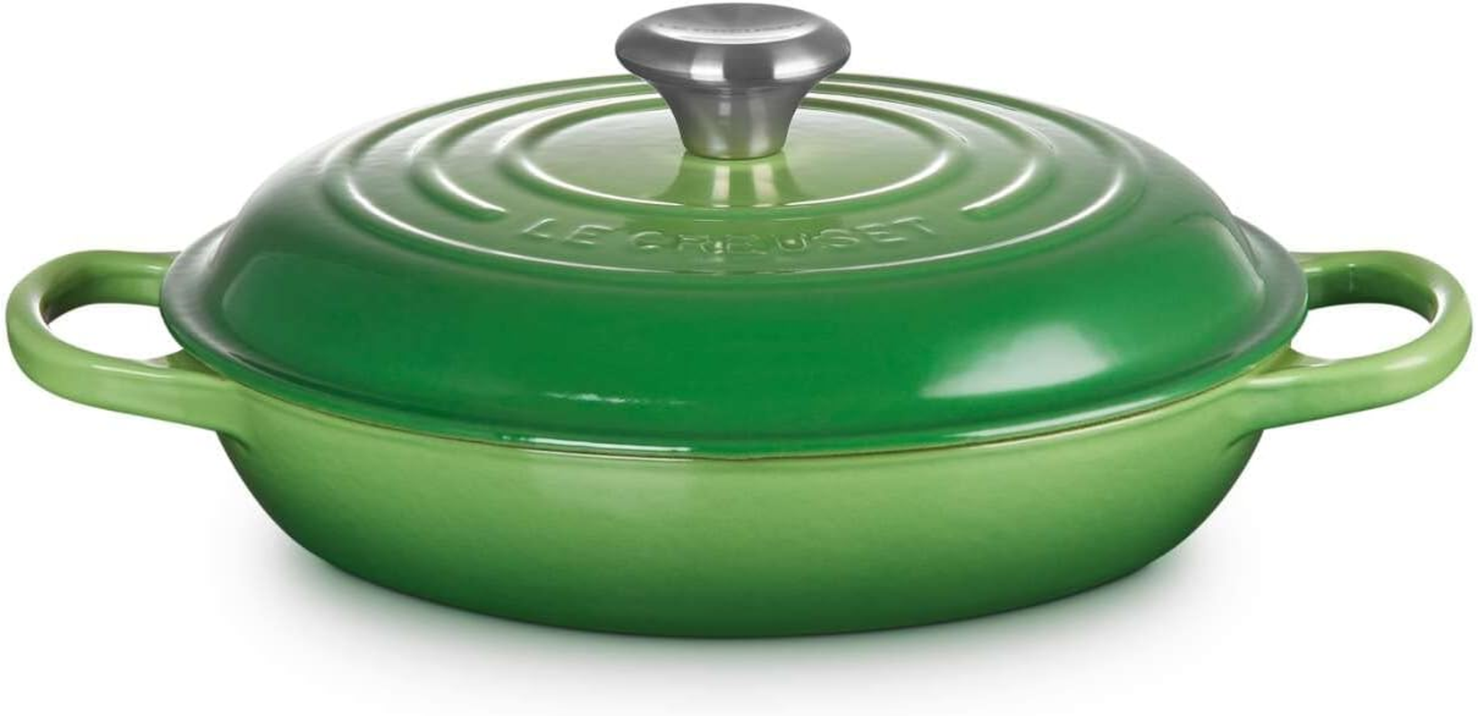 Le Creuset Signature Cast Iron Shallow Casserole, 26Cm, Bamboo, 21180264082430 - Azure image number 7