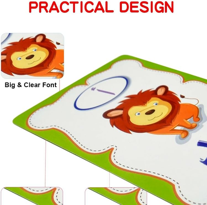 Erasable Arabic Alphabet Flashcards, Write and Wipe Laminated Alf Baa Taa Letter Tracing Practice Cards for Kindergarten (28 Flashcards with Marker). (Arabic Flashcards) image number 2