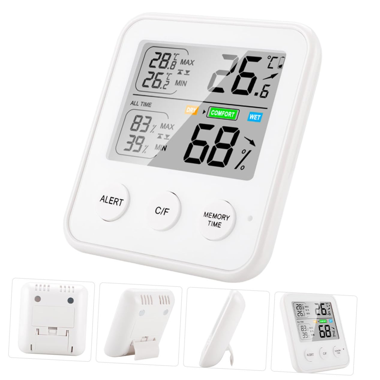 MERRYHAPY High-Precision Digital Hygrometer Thermometer Indoor Temperature Humidity Monitor with LCD Display Multifunctional Compact Design for Home Office Greenhouse image number 2