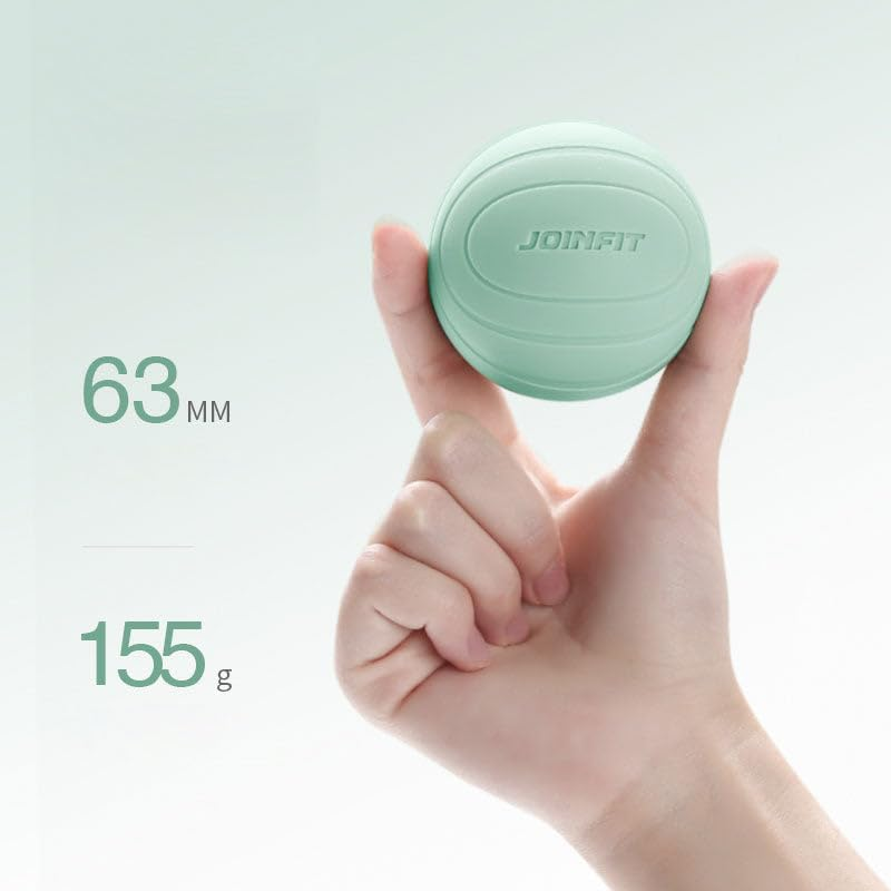 Silicone Lacrosse Ball Muscle Massage Ball Massage Lacrosse Ball for Myofascial Release, Trigger Point Therapy, Muscle Knots and Yoga Therapy (Round Massage Ball-Light Green) - Black image number 2