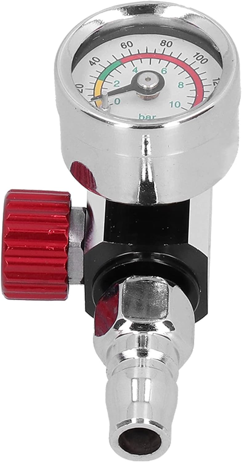 G1/4In Thread Spray Paint Gun Air Pressure Regulator Adjusting Valve for Professional Paint Lovers or New Starter 0 to 140Psi/0 to 10Bar