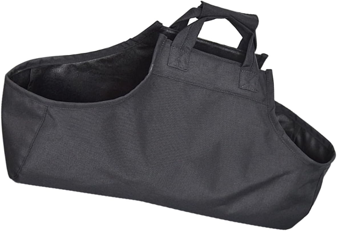 JECOMPRIS Wear-Resistant Firewood Tote Bag with Handle Strap Oxford Cloth Wood Carrier for Camping Outdoor Fireplace Storage Capacity Canvas Design image number 4