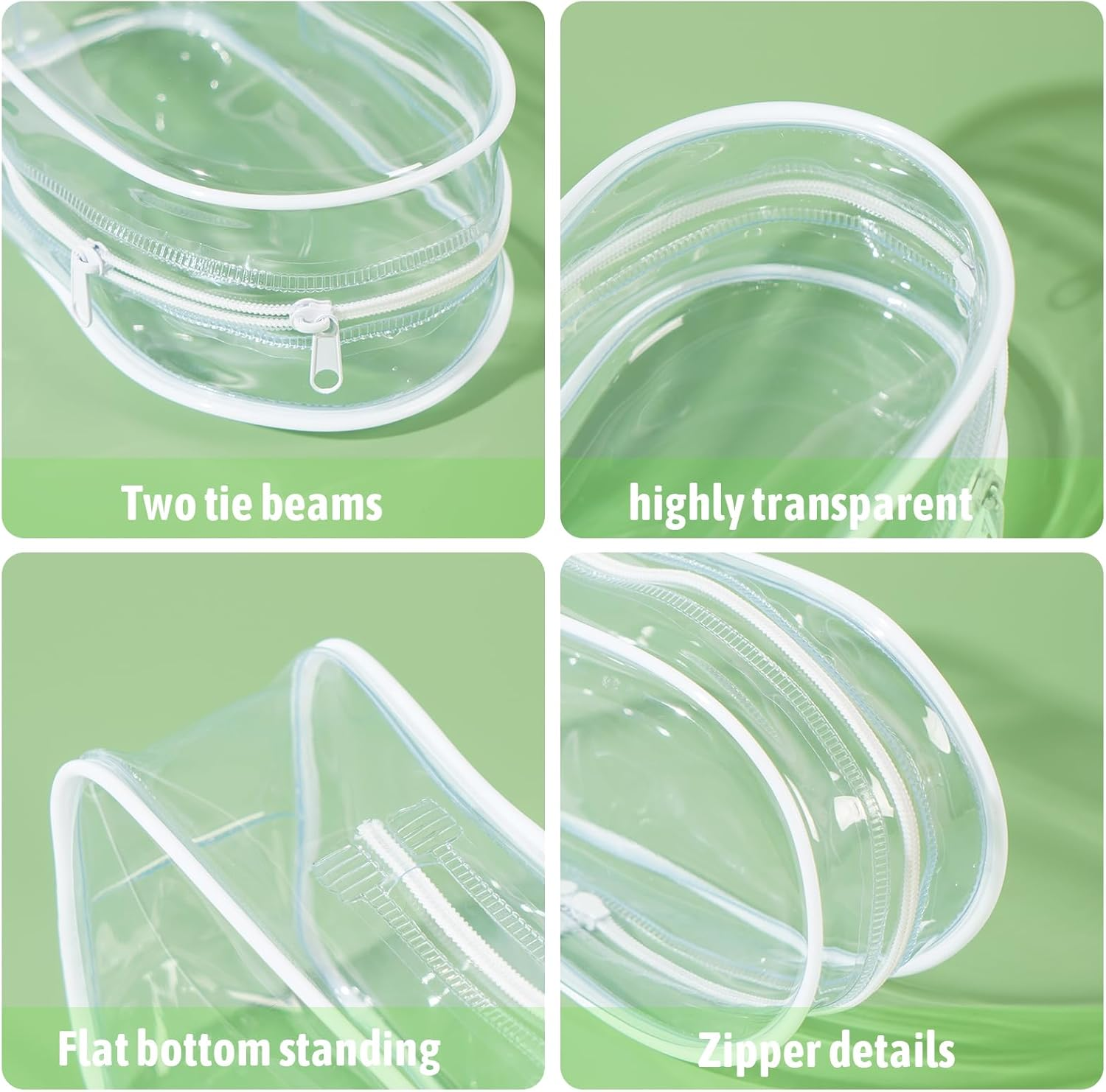 Clear Figure Display Bag with Keychain for Dolls, Anime Dolls, Figurines, Positive Doll Storage Bag, Pouch Keychain Charms, Waterproof, 8.2 * 4.6 Inch image number 6