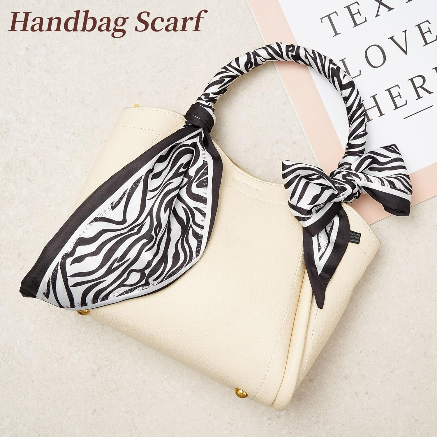 QIUTIMIY Silk like Scarf for Women Neck Scarf Belt Satin Scarf for Hair Tie Fashion Purse Scarf for Handbag Accessories Charm image number 3